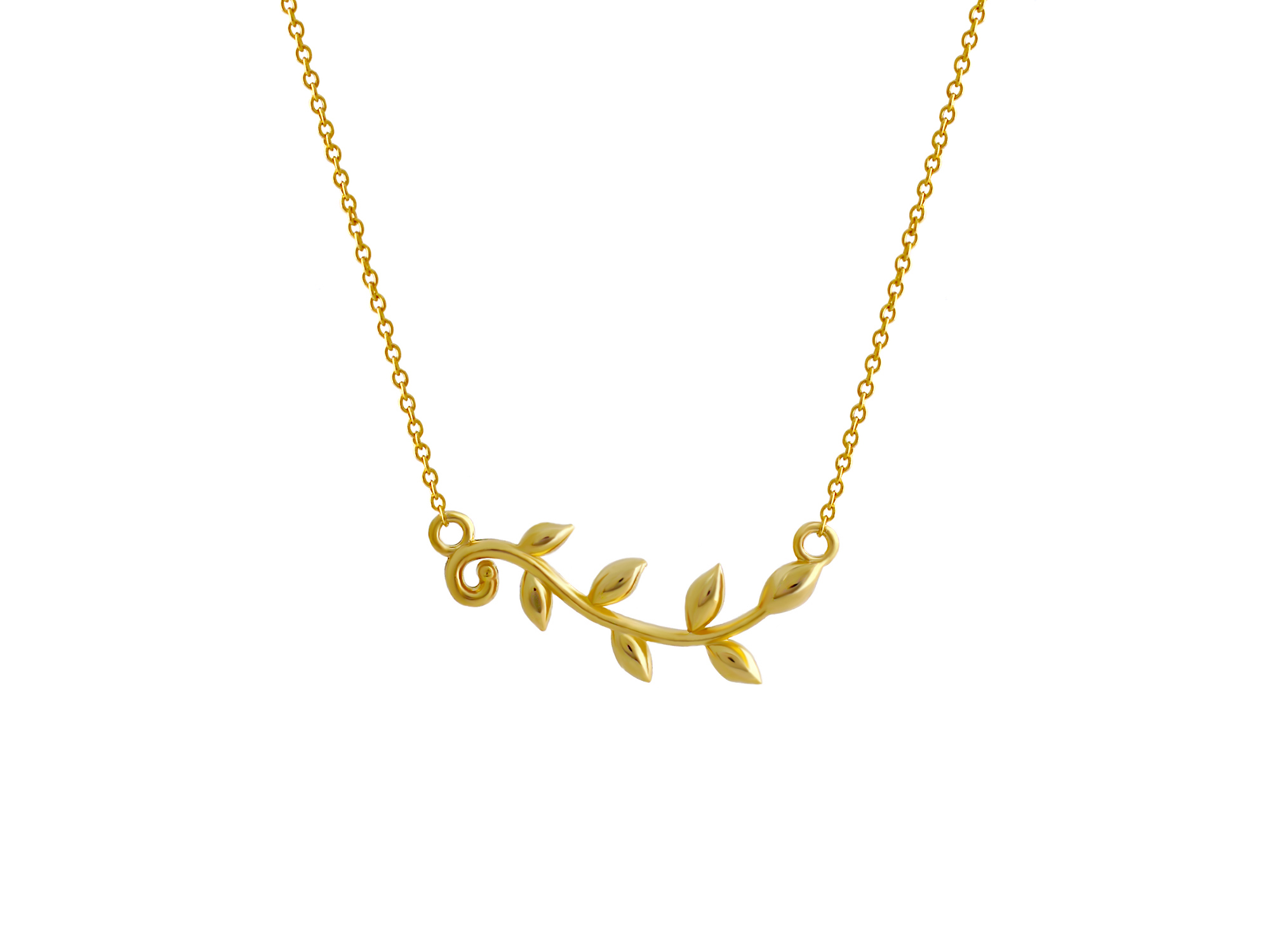 gold olive leaf necklace 9 copy