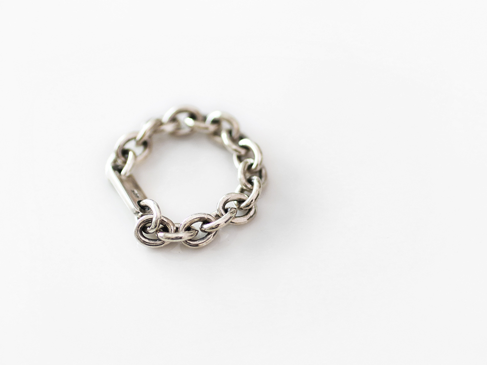 Silver ID Chain Ring - 925 sterling silver trendy fashion jewelry