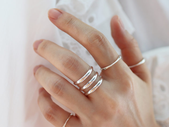 Triple Line Band Ring - 925 sterling silver trendy fashion jewelry